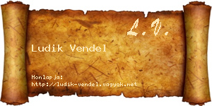Ludik Vendel névjegykártya